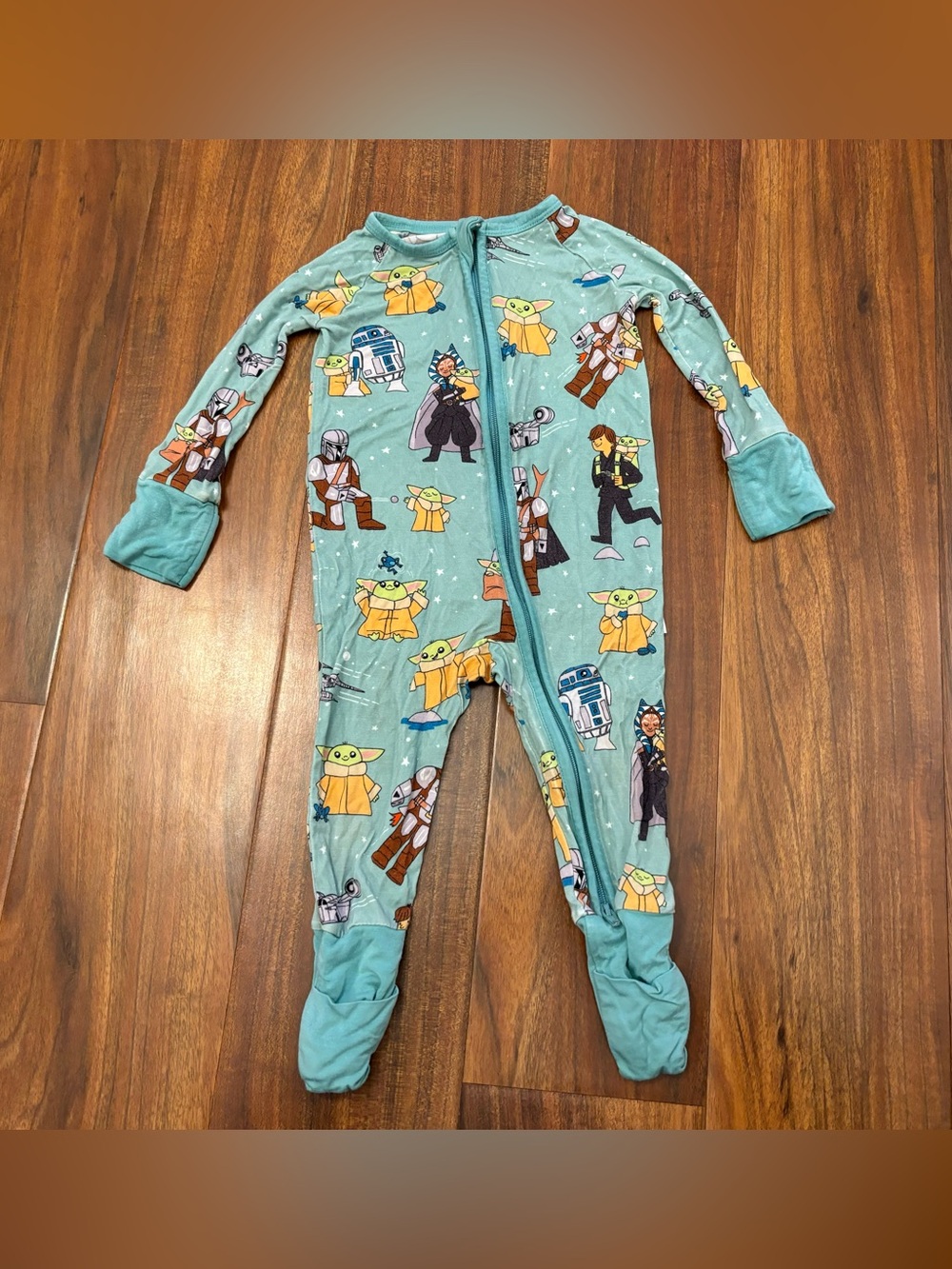 Little Sleepies Star Wars teal pajamas